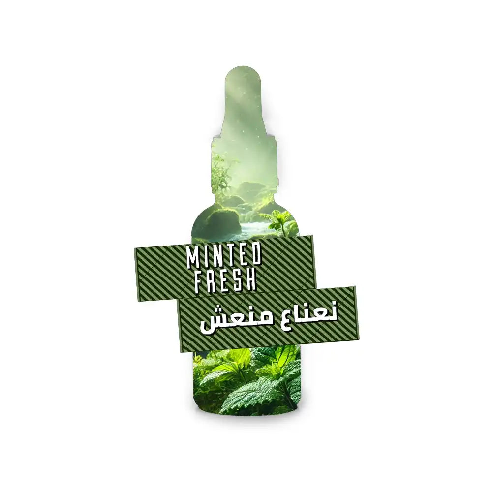 Mint-flavored dropper bottle.