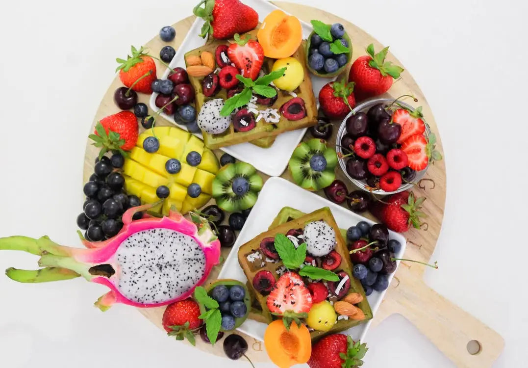 A colourful selection of fresh fruit on a table