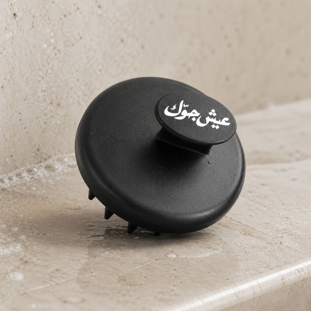 Diggn'It Beard and Hair Scrubber on wet stone
