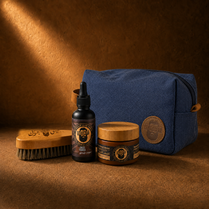 Diggn’It Giftable No-Brainer Kit with Sweet Tobacco scent and Denim travel bag